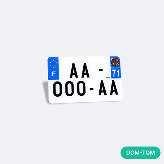Plaque moto / scooter plexiglass SIV - DOM-TOM
