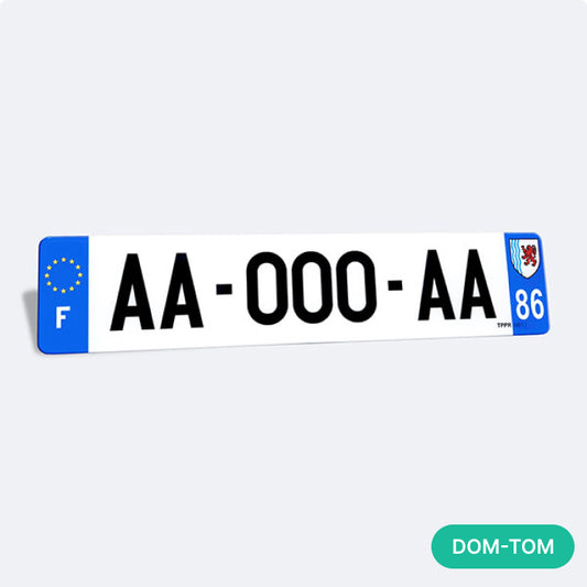 Plaque auto plexiglass SIV - DOM-TOM