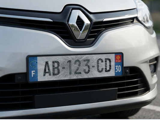 plaque immatriculation auto illisible sur Renault