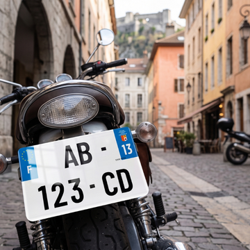 Plaque immatriculation format MOTO sur Scooter