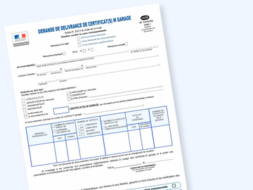 Demande de délivrance - Certificat W Garage