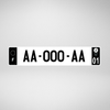 Plaque auto plexiglass noir