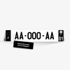 Plaque auto plexiglass noir