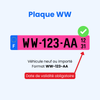 Plaque rose auto WW