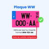 Plaque moto et scooter rose WW