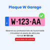 Plaque rose auto W