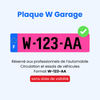 Plaque rose auto W