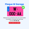 Plaque moto et scooter rose W