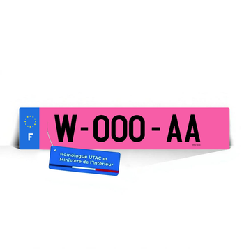 Plaque rose auto W