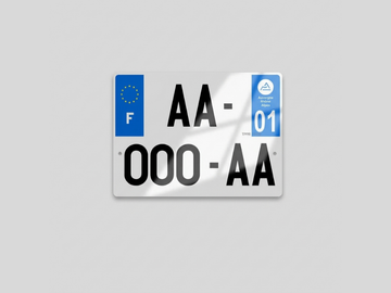 Plaque immatriculation format 275X200mm - format 4X4