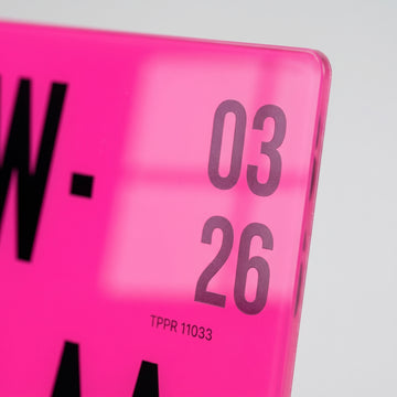 Plaque Immatriculation MOTO WW Rose - Plaque Provisoire - zoom sur la date de validité