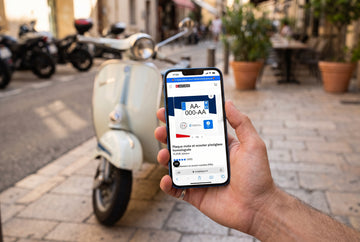 Configurateur mobile pour plaque immatriculation moto