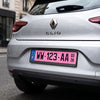 Plaque rose auto WW