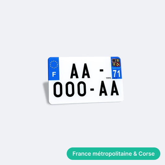 Plaque Immatriculation Plexiglass 520x110 Mm Luxe – Homologuée SIV, Anti-UV, Fabriquée En France