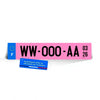 Plaque rose auto WW